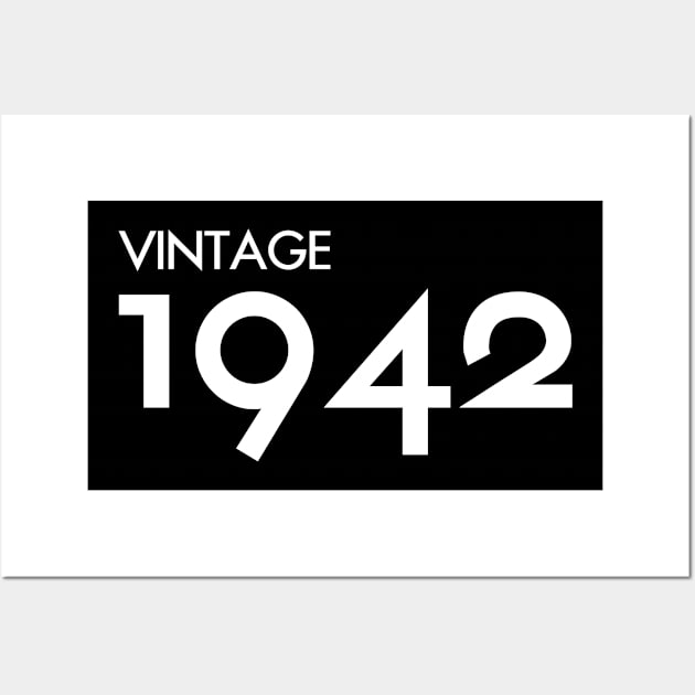 Vintage 1942 Gift 78th Birthday Party Wall Art by Damsin